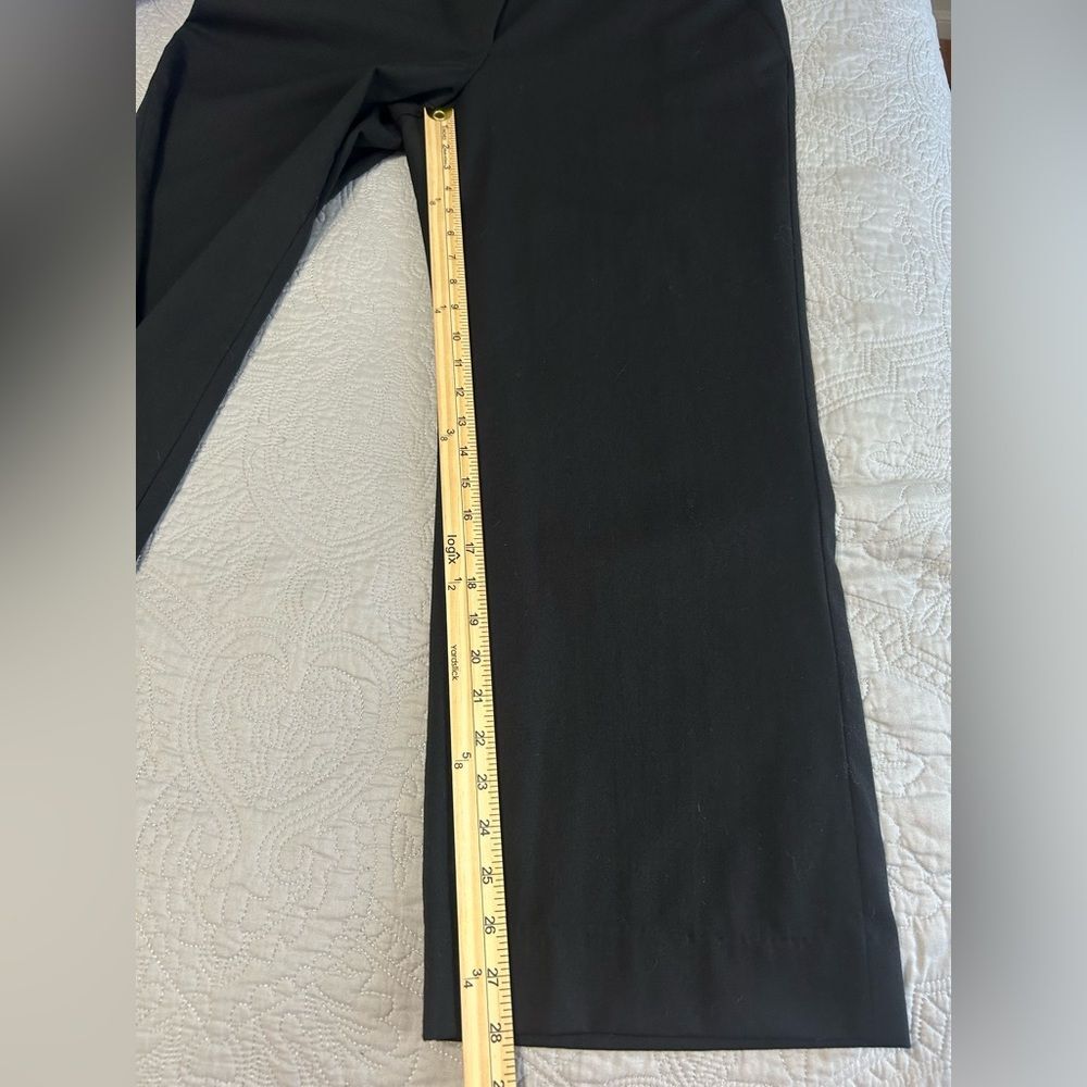 346 Brooks Brothers stretch Women's Elegant Black Wide Leg Trouser.98%wool - Picture 15 of 16